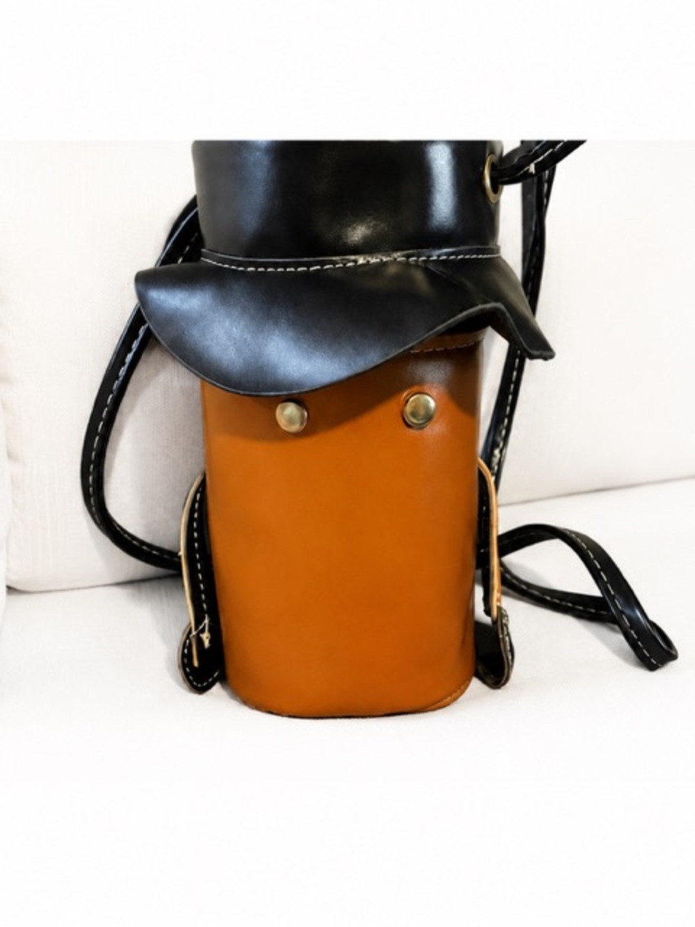 Stylish Black and Tan Crossbody Bag